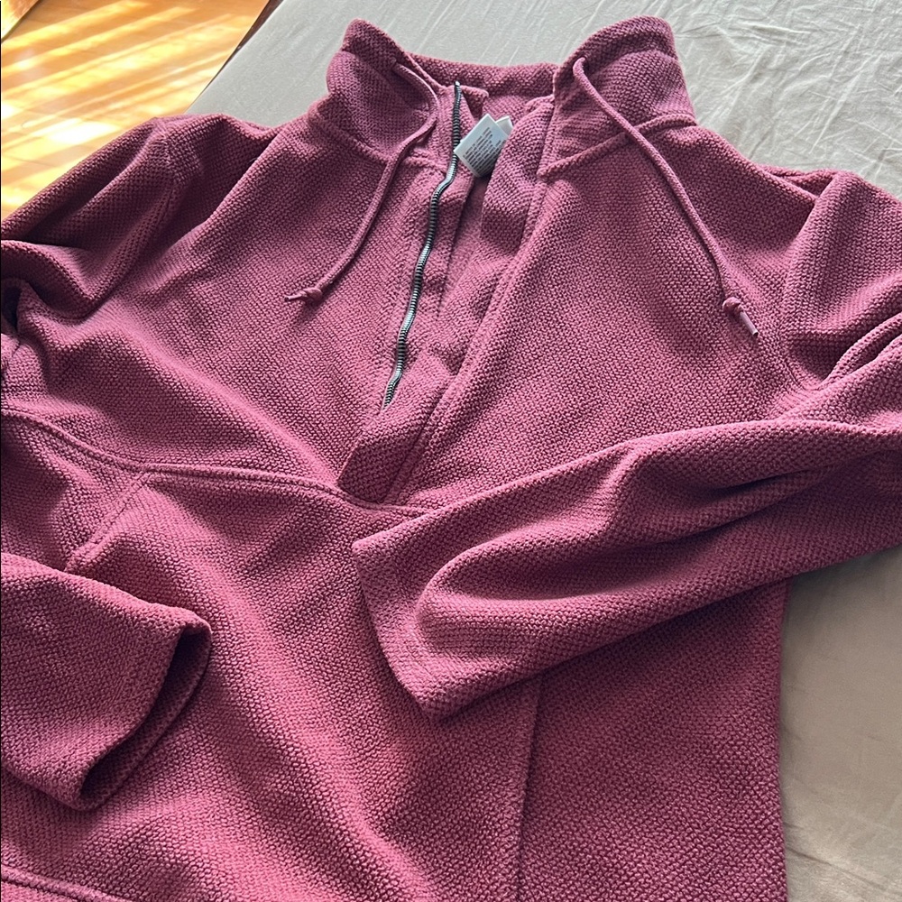 Women’s Half-Zip Knit Pullover Sweater - Maroon